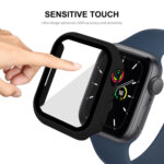 ENKAY Hat-Prince 2 in 1 PC Frame + 9H Tempered Glass Protector Full Coverage Case For Apple Watch Series 8 / 7 41mm(Black)