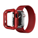 Anti-fall Electroplating TPU Watch Protective Case for Apple 1/2/3/4/5/6/7/SE 42mm/44mm/45mm(Red)