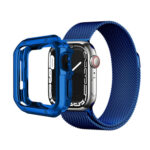 Anti-fall Electroplating TPU Watch Protective Case for Apple 1/2/3/4/5/6/7/SE 42mm/44mm/45mm(Midnight Blue)