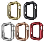 Anti-fall Electroplating TPU Watch Protective Case for Apple 1/2/3/4/5/6/7/SE 42mm/44mm/45mm(Rose Gold)