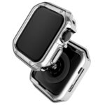 Anti-fall Electroplating TPU Watch Protective Case for Apple 1/2/3/4/5/6/7/SE 42mm/44mm/45mm(Silver)