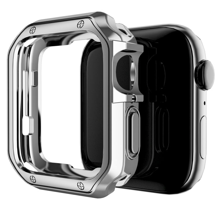 Anti-fall Electroplating TPU Watch Protective Case for Apple 1/2/3/4/5/6/7/SE 42mm/44mm/45mm(Gold)