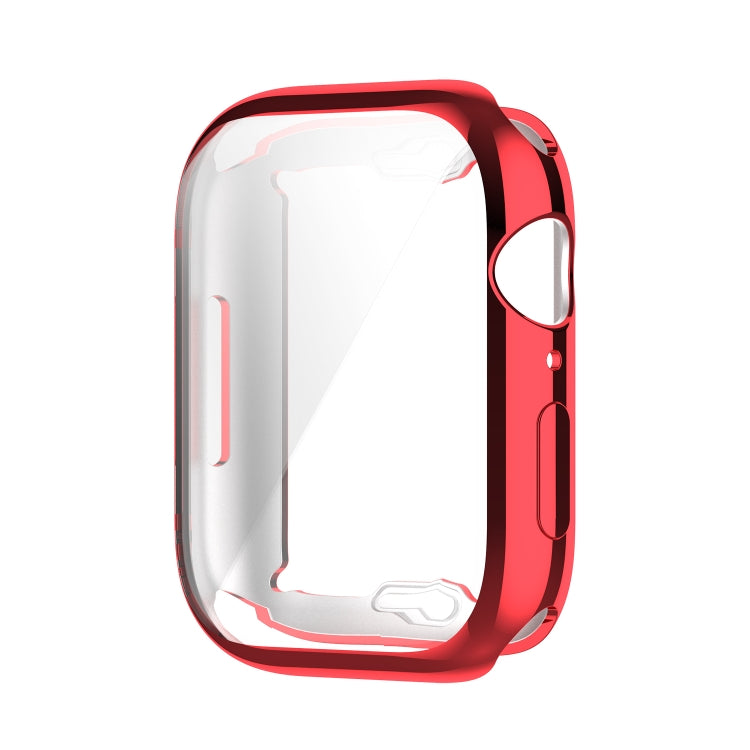 Shockproof TPU Full Protective Shell with Protective Film For Apple Watch Series 8 / 7 45mm(Red)