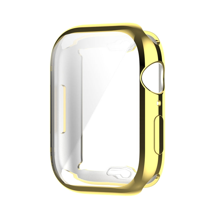 Shockproof TPU Full Protective Shell with Protective Film For Apple Watch Series 8 / 7 45mm(Gold)