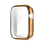 Shockproof TPU Full Protective Shell with Protective Film For Apple Watch Series 8 / 7 45mm(Rose Gold)