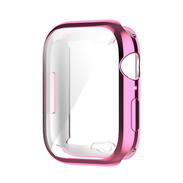 Shockproof TPU Full Protective Shell with Protective Film For Apple Watch Series 8 / 7 45mm(Pink)