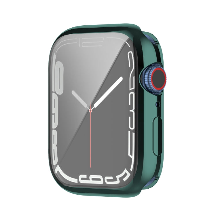 Shockproof TPU Full Protective Shell with Protective Film For Apple Watch Series 8 / 7 45mm(Silver)