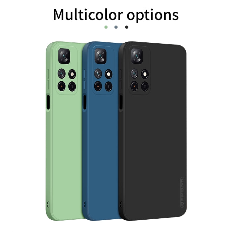 For Xiaomi Redmi Note 11 / Poco M4 Pro 5G PINWUYO Liquid Silicone TPU Phone Case(Green)