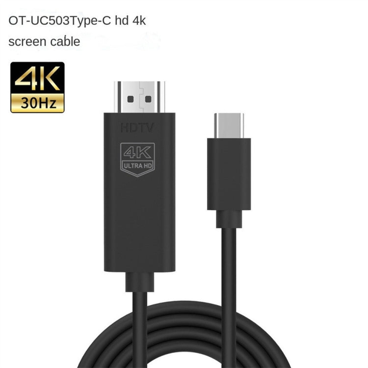 OT-UC503 4 KUSB Type C Male to HDMI Male Screen Cable