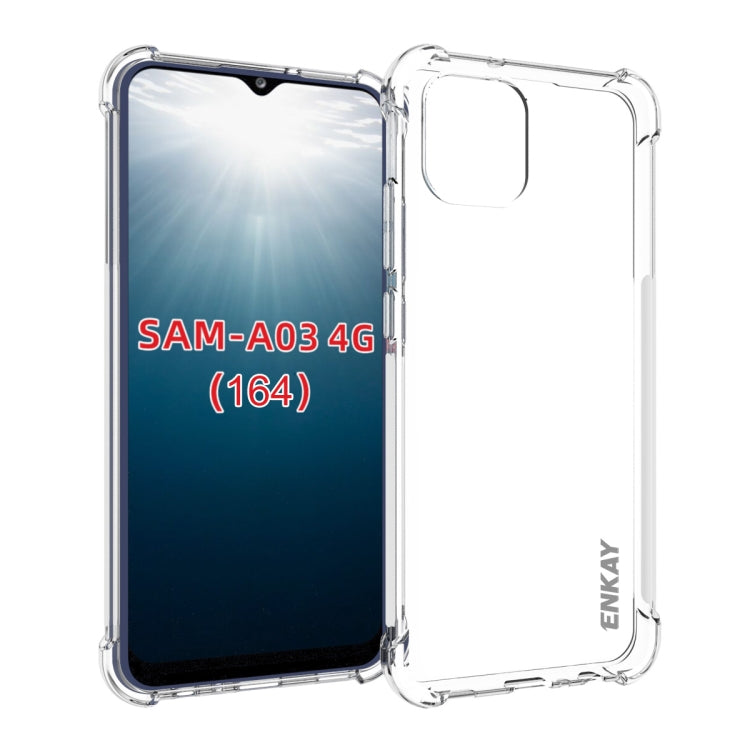 For Samsung Galaxy A03 4G 164mm ENKAY Transparent TPU Shockproof Case