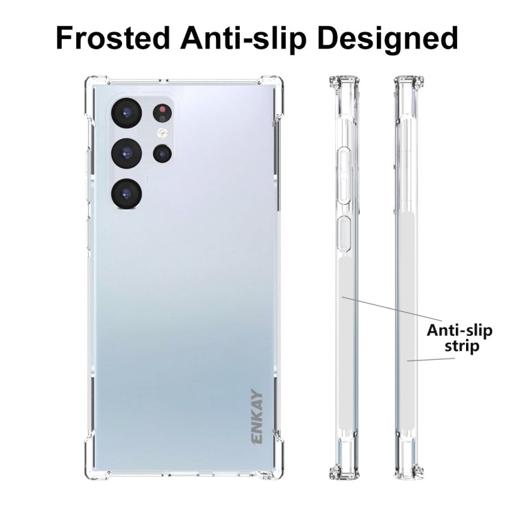 For Samsung Galaxy S22 Ultra 5G ENKAY Transparent TPU Shockproof Case