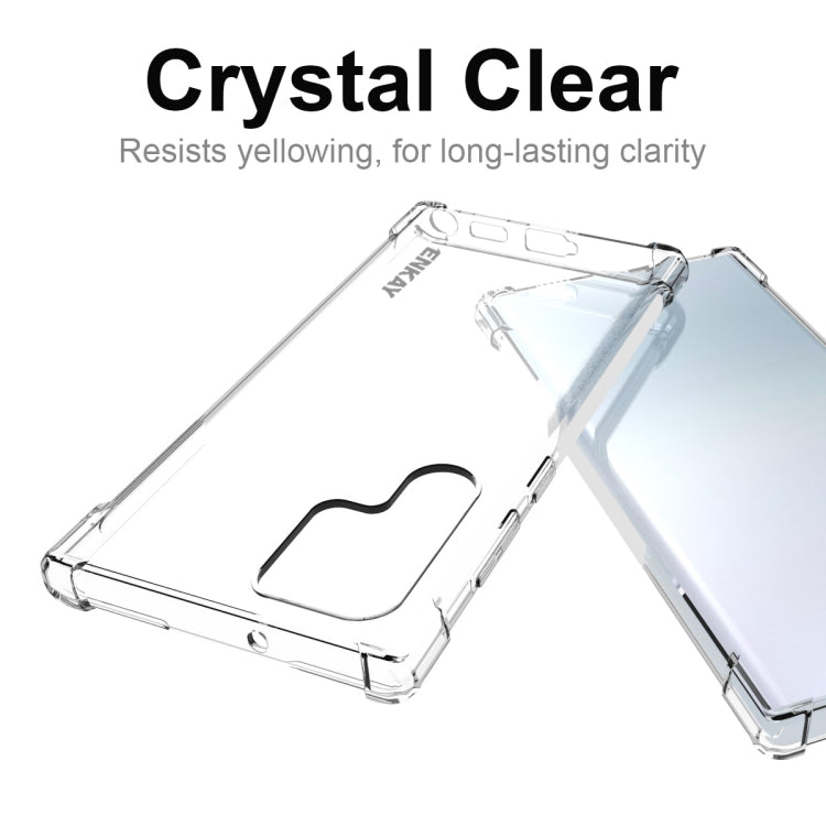 For Samsung Galaxy S22 Ultra 5G ENKAY Transparent TPU Shockproof Case