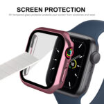 For Apple Watch Series 8 / 7 41mm ENKAY Hat-Prince 2 in 1 PC Frame + 9H Tempered Glass Case(Pink)