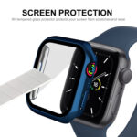 For Apple Watch Series 8 / 7 41mm ENKAY Hat-Prince 2 in 1 PC Frame + 9H Tempered Glass Case(Royal Blue)