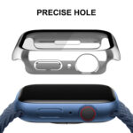 For Apple Watch Series 8 / 7 41mm ENKAY Hat-Prince 2 in 1 PC Frame + 9H Tempered Glass Case(Silver)