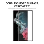 For Samsung Galaxy S22 Ultra 2pcs ENKAY 3D Curved Hot Bending Tempered Glass Full Film, Hole Unlock