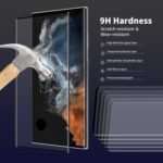 For Samsung Galaxy S22 Ultra 2pcs ENKAY 3D Curved Hot Bending Tempered Glass Full Film, Hole Unlock