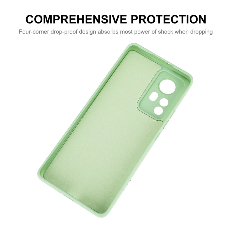 For Xiaomi 12 Pro / 12S Pro ENKAY Liquid Silicone Soft Shockproof Phone Case(Beige)