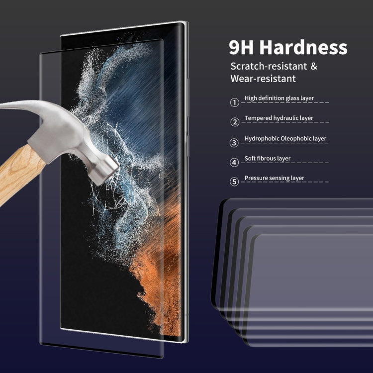 For Samsung Galaxy S22 Ultra ENKAY 3D Hot Bending Explosion-proof Full Tempered Glass Film