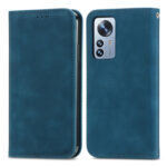 For Xiaomi 12 Pro Retro Skin Feel Magnetic Flip Leather Phone Case(Blue)