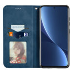 For Xiaomi 12 Pro Retro Skin Feel Magnetic Flip Leather Phone Case(Blue)