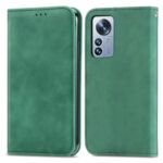 For Xiaomi 12 Pro Retro Skin Feel Magnetic Flip Leather Phone Case(Green)