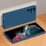 For Samsung Galaxy S22 Ultra 5G PINWUYO Sense Series Liquid Silicone TPU Phone Case(Blue)