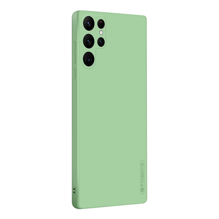 For Samsung Galaxy S22 Ultra 5G PINWUYO Sense Series Liquid Silicone TPU Phone Case(Green)