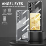 For Samsung Galaxy S22 Ultra 5G Card Bag Shockproof Transparent Phone Case