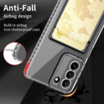 For Samsung Galaxy S22 Ultra 5G Card Bag Shockproof Transparent Phone Case