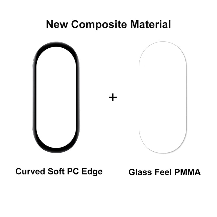 1 PC For Xiaomi Mi Band 7 ENKAY 3D Full Coverage Soft PC Edge + PMMA HD Screen Protector Film