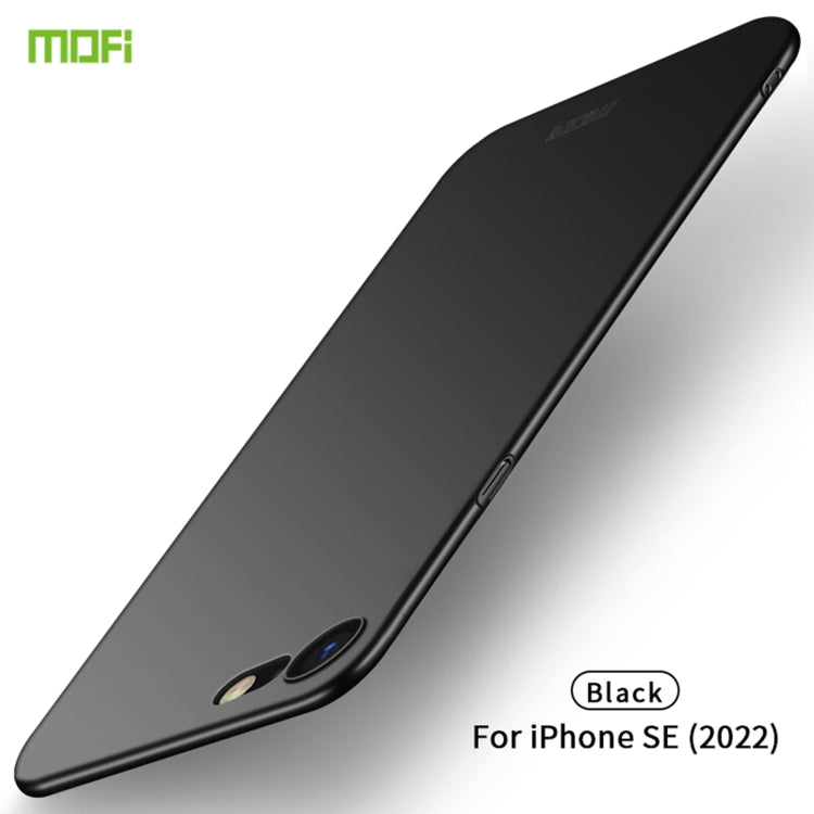 For iPhone SE 2022 / 2020 MOFI Frosted PC Ultra-thin Hard Case(Black)