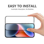 For iPhone 14 Plus 2pcs ENKAY Full Glue Tempered Glass Anti-fall Full Film