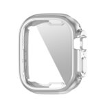 ENKAY Electroplated Soft TPU Case with Screen Film For Apple Watch Ultra 49mm(Silver)