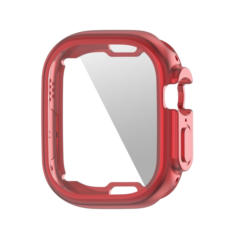 ENKAY Electroplated Soft TPU Case with Screen Film For Apple Watch Ultra 49mm(Red)