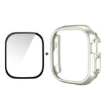 For Apple Watch Ultra 49mm ENKAY 2 in 1 PC Case + Full Coverage 9H Tempered Glass Film(Silver)