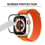 For Apple Watch Ultra 49mm ENKAY 2 in 1 PC Case + Full Coverage 9H Tempered Glass Film(Silver)