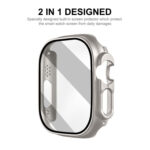 For Apple Watch Ultra 49mm ENKAY PC Frame 9H Tempered Glass Case(Starlight Silver)