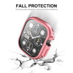 For Apple Watch Ultra 49mm ENKAY Full Coverage Electroplated Soft TPU Case with Screen Film(Pink)