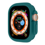 For Apple Watch Ultra 49mm ENKAY Solid Color Protective Soft TPU Frame Case(Dark Green)