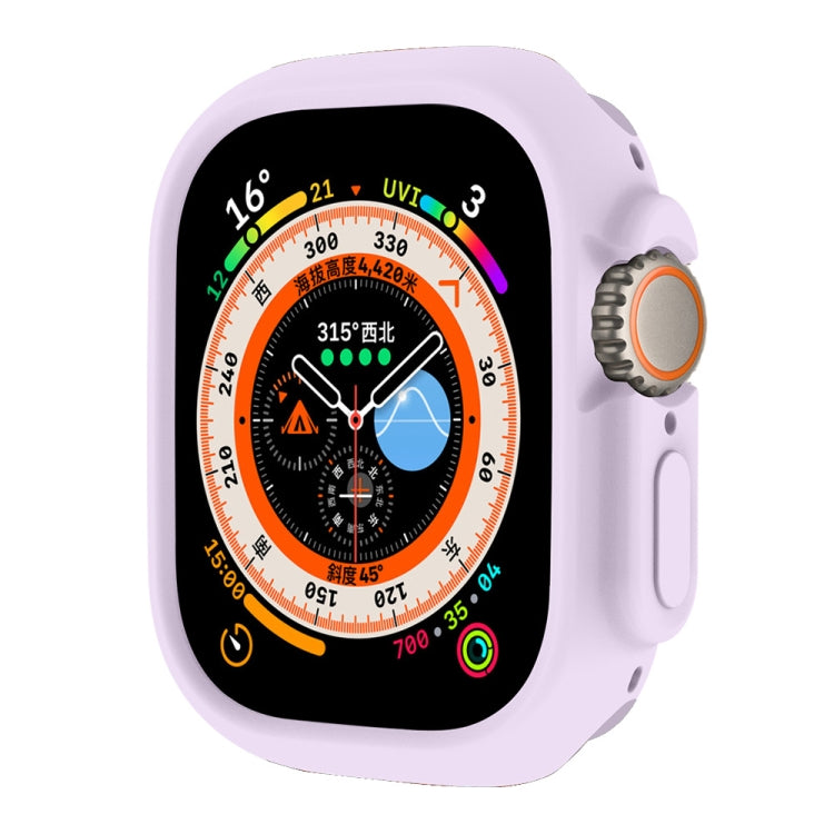 For Apple Watch Ultra 49mm ENKAY Solid Color Protective Soft TPU Frame Case(Purple)