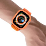 For Apple Watch Ultra 49mm ENKAY Solid Color Protective Soft TPU Frame Case(Orange)