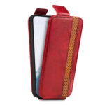 For Samsung Galaxy S23 5G Splicing Wallet Card Holder Vertical Flip Leather Phone Case(Red)