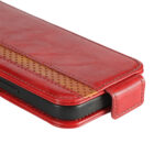 For Samsung Galaxy S23 5G Splicing Wallet Card Holder Vertical Flip Leather Phone Case(Red)