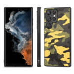 For Samsung Galaxy S23 Ultra 5G Camouflage Leather Back Cover Phone Case(Yellow)