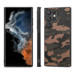 For Samsung Galaxy S23 Ultra 5G Camouflage Leather Back Cover Phone Case(Brown)