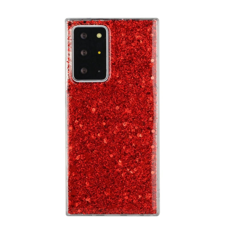 For Samsung Galaxy S22 Ultra 5G Glitter Sequins Epoxy TPU Phone Case(Red)