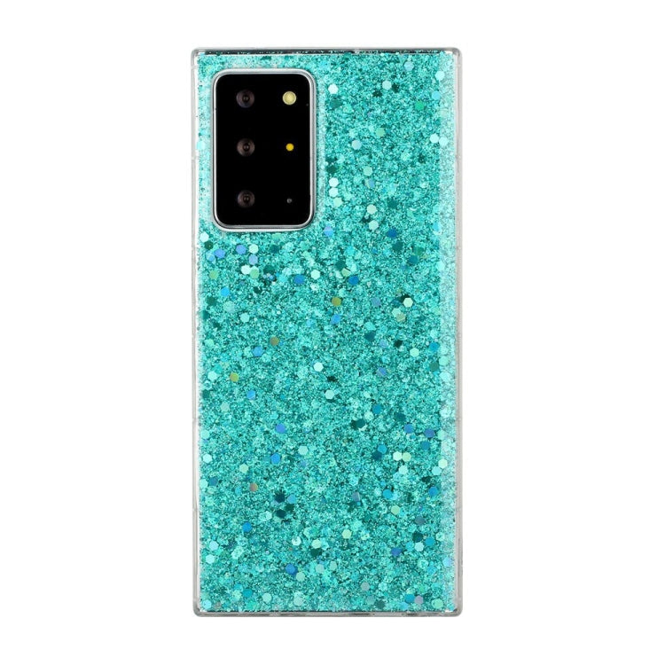 For Samsung Galaxy S22 Ultra 5G Glitter Sequins Epoxy TPU Phone Case(Green)