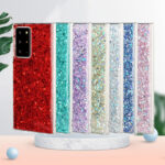 For Samsung Galaxy S22 Ultra 5G Glitter Sequins Epoxy TPU Phone Case(Pink)