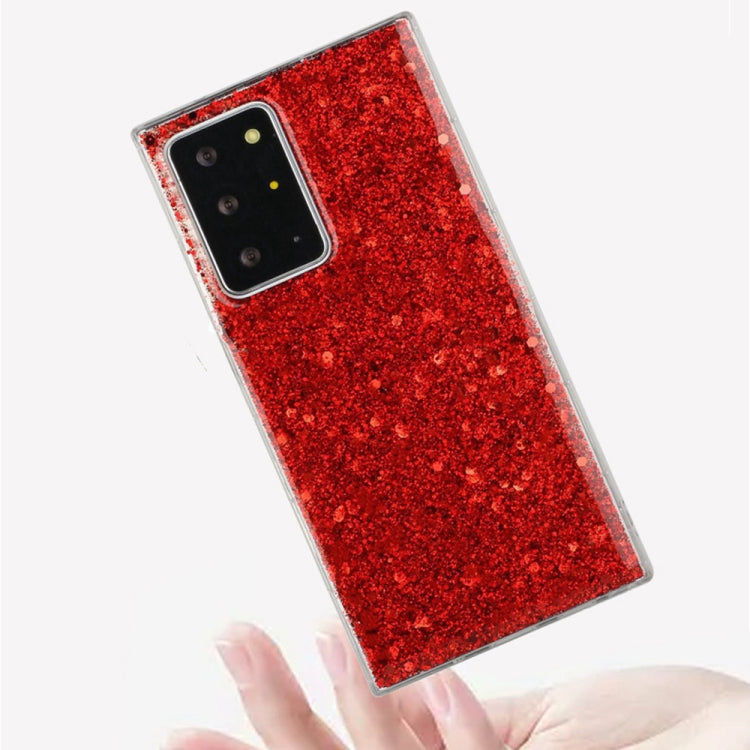 For Samsung Galaxy S22 Ultra 5G Glitter Sequins Epoxy TPU Phone Case(Red)